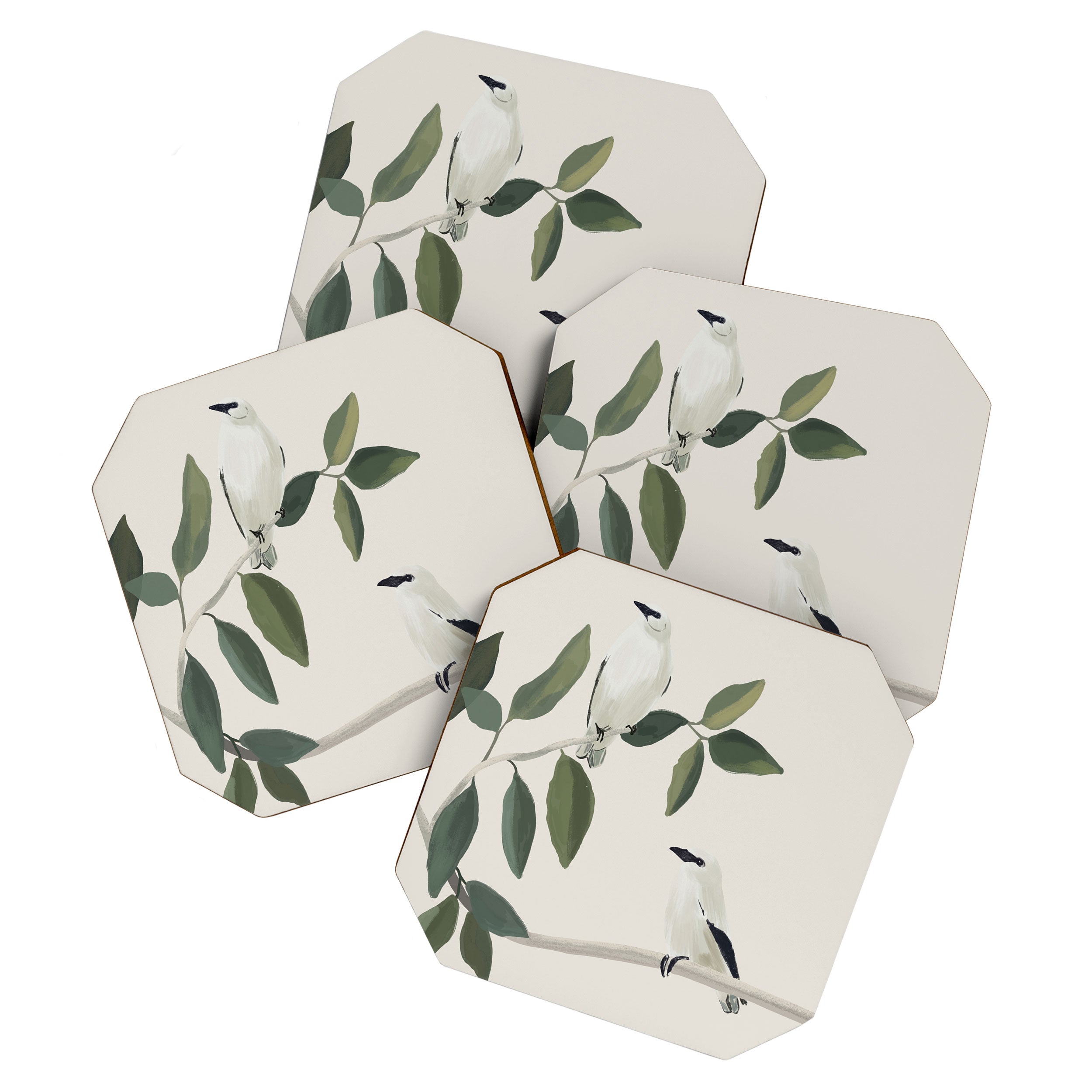 Minimalist Birds On Branch 3 Coaster Gallery Image 1