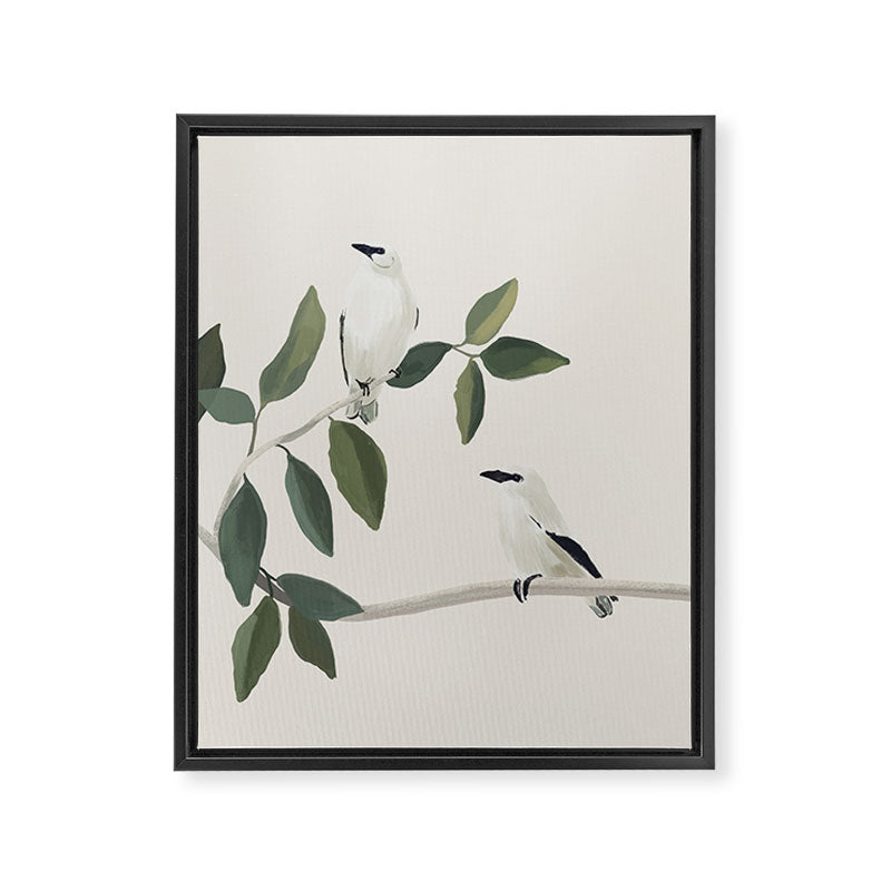 Minimalist Birds On Branch 3 Framed Canvas Print Gallery Image 6