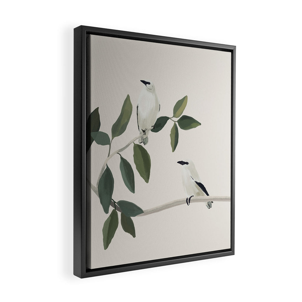 Minimalist Birds On Branch 3 Framed Canvas Print Gallery Image 2