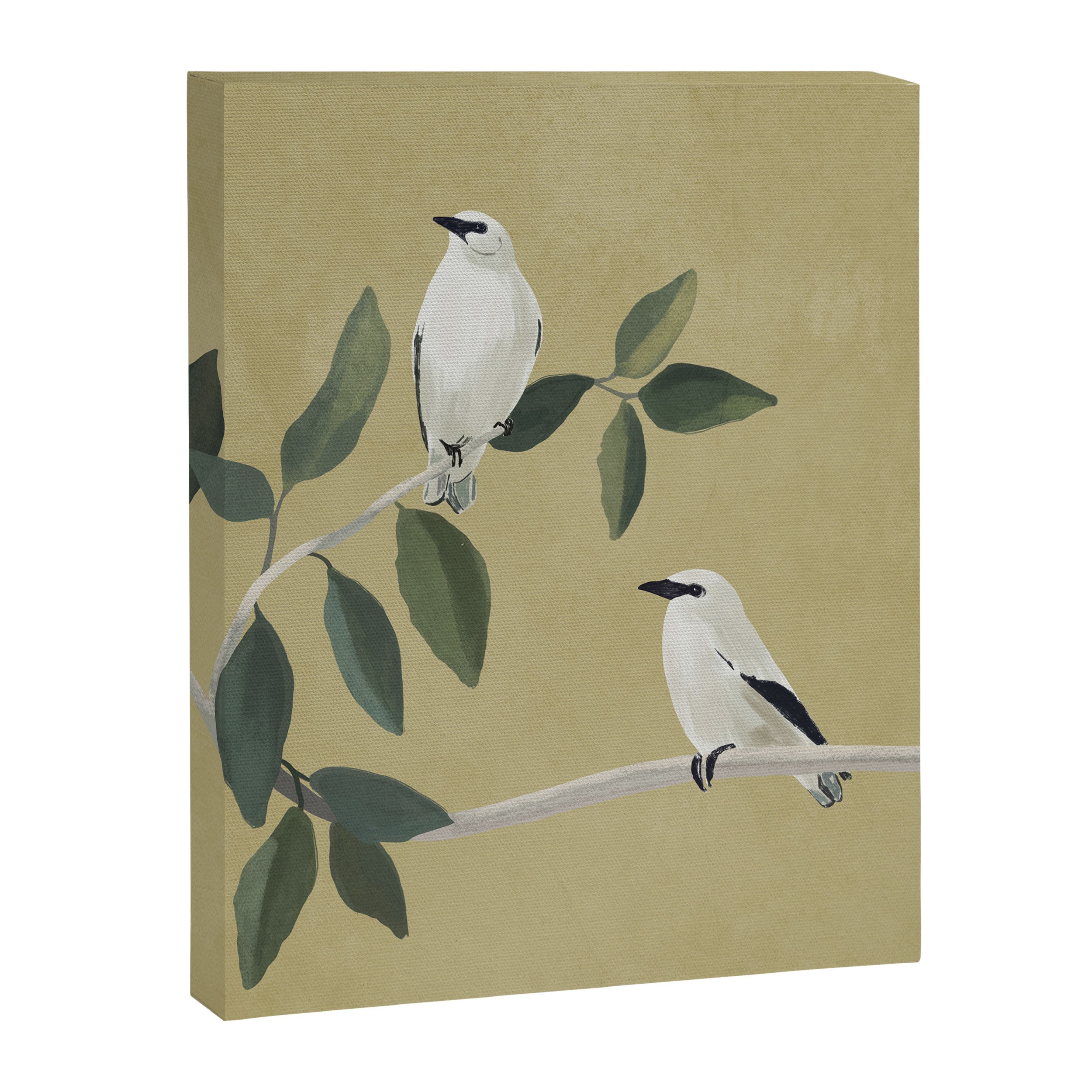 Minimalist Birds On Branch Canvas Print Gallery Image 6