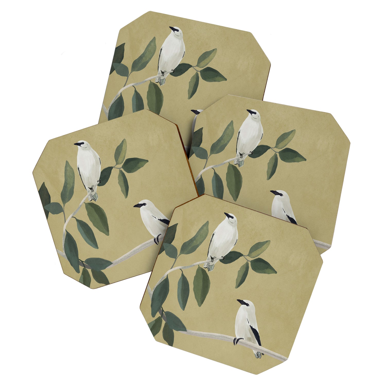 Minimalist Birds On Branch Coaster Gallery Image 1