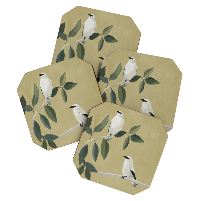 Minimalist Birds On Branch Coaster Gallery Image 1