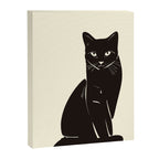 Minimalist Black Cat 2 Canvas Print Gallery Image 6