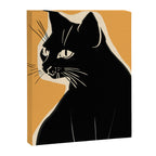 Minimalist Black Cat 3 Canvas Print Gallery Image 6