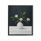 Minimalist Daisy Flowers 2 Framed Canvas Print Gallery Image 6