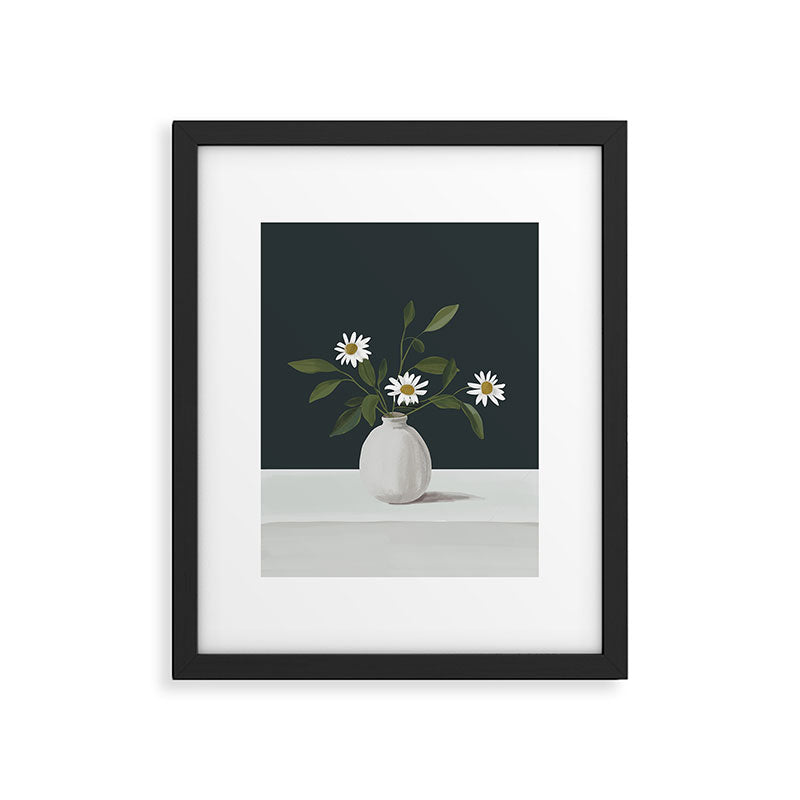 Minimalist Daisy Flowers 2 Framed Art Print Gallery Image 5