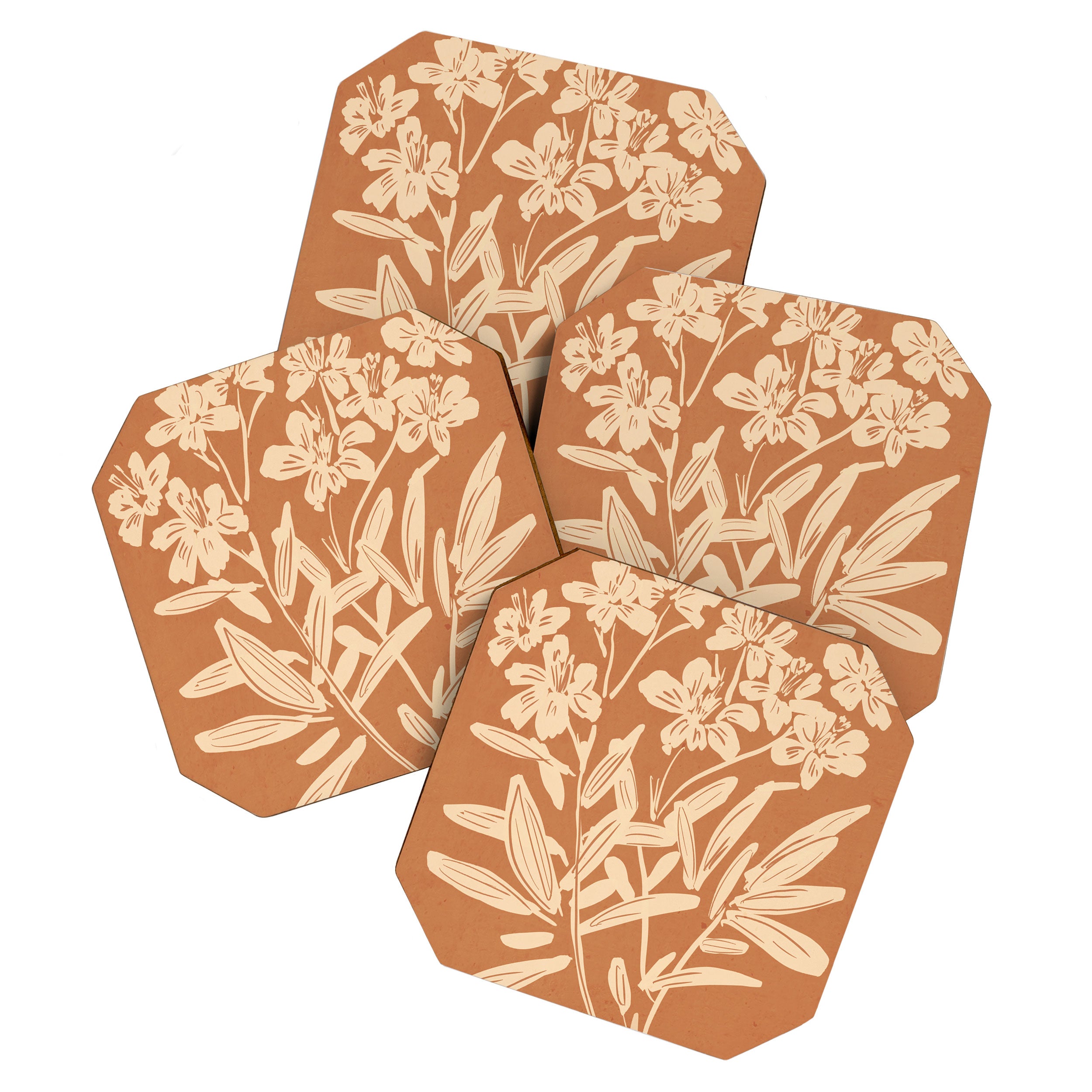Minimalist Flowers 4 Coaster Gallery Image 1