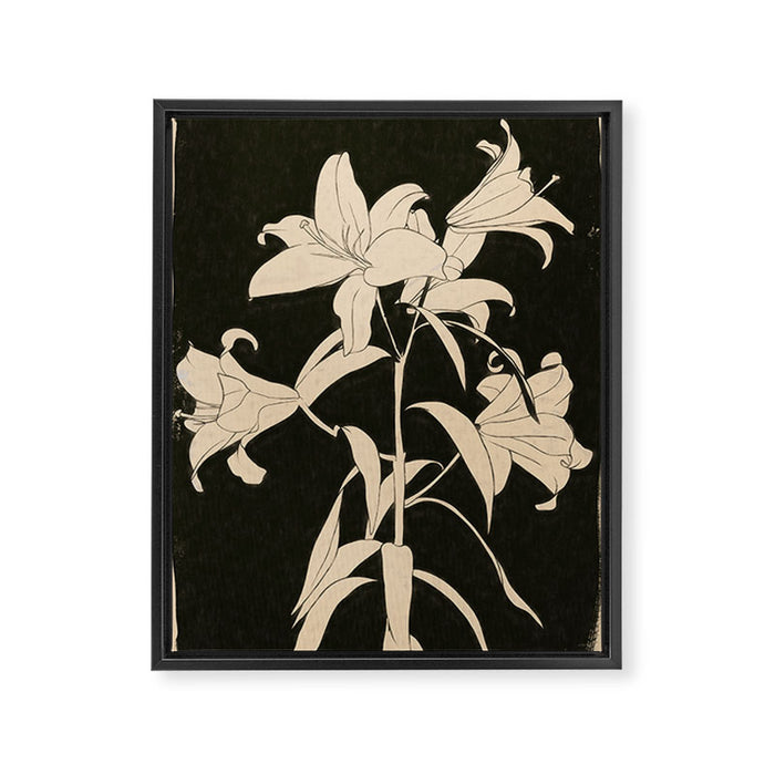 Minimalist Flowers 6 Framed Canvas Print Gallery Image 1