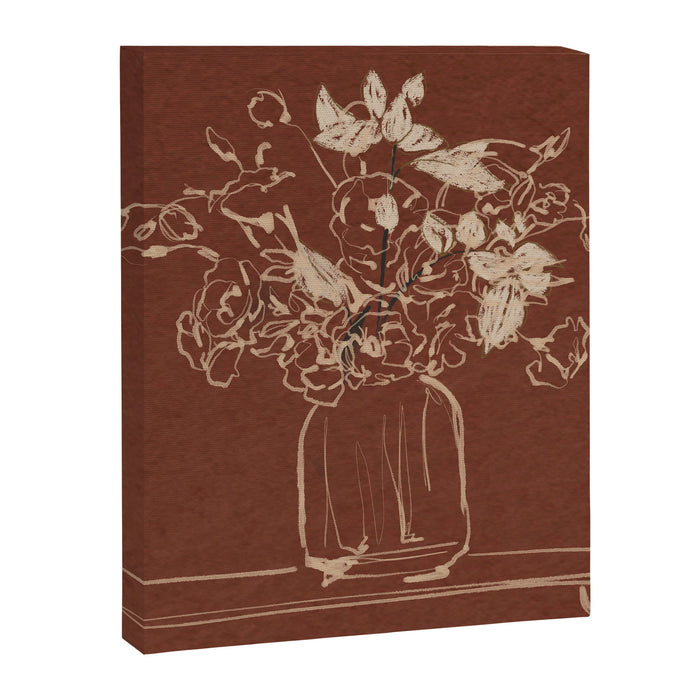 Minimalist Flowers In A Vase 2 Canvas Print Gallery Image 1