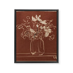 Minimalist Flowers In A Vase 2 Framed Canvas Print Gallery Image 6