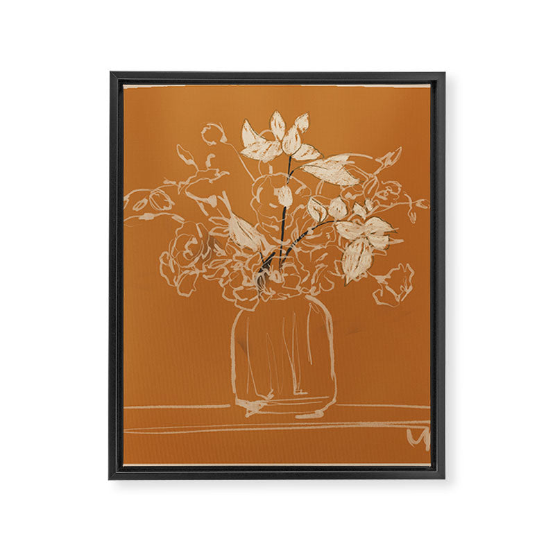 Minimalist Flowers In A Vase 3 Framed Canvas Print Gallery Image 6