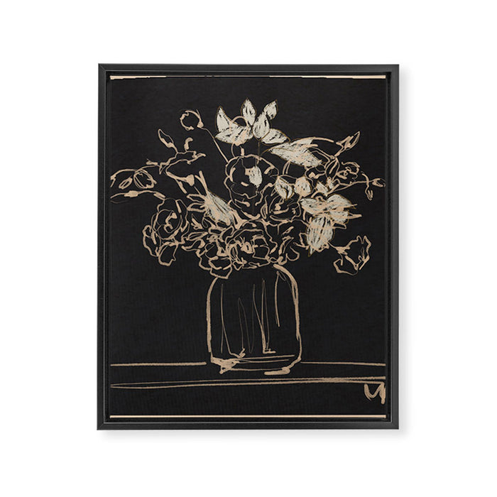Minimalist Flowers In A Vase 4 Framed Canvas Print Gallery Image 1