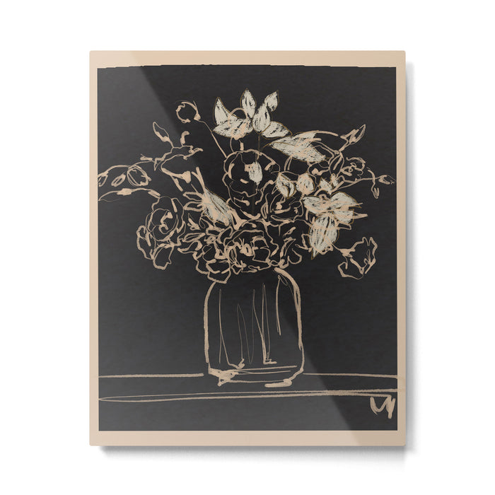 Minimalist Flowers In A Vase 4 Metal Print Gallery Image 1