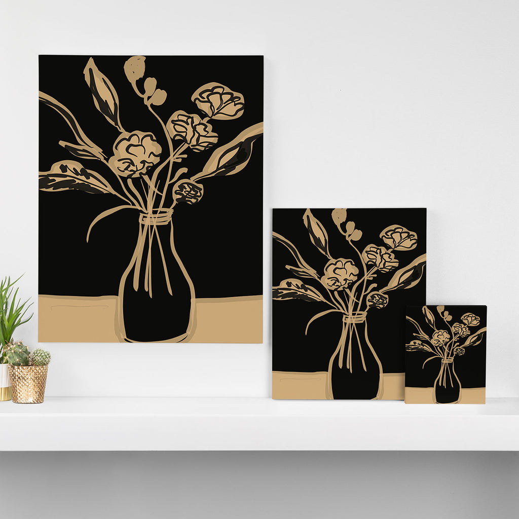 Minimalist Flowers In A Vase 5 Canvas Print Gallery Image 3