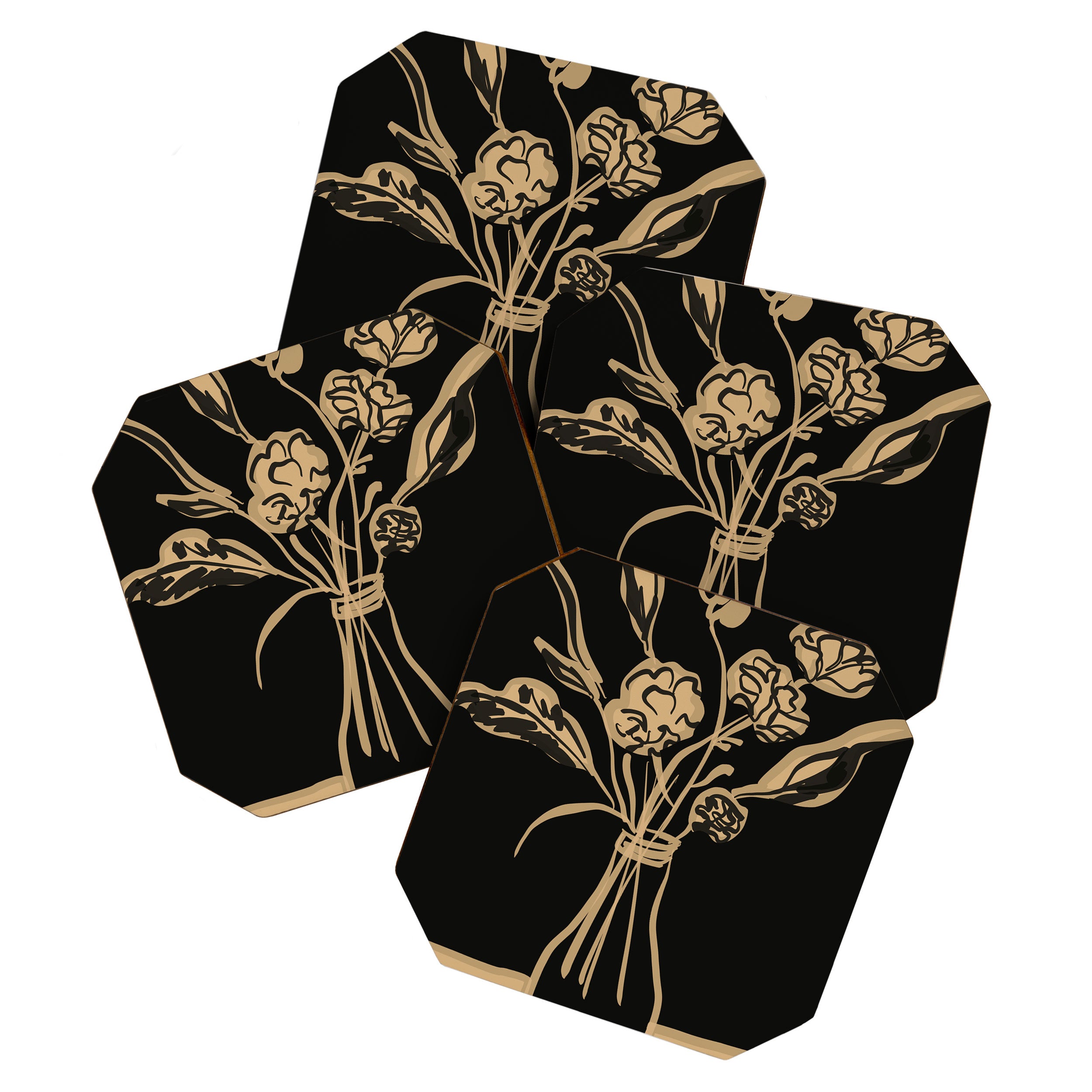 Minimalist Flowers In A Vase 5 Coaster Gallery Image 1
