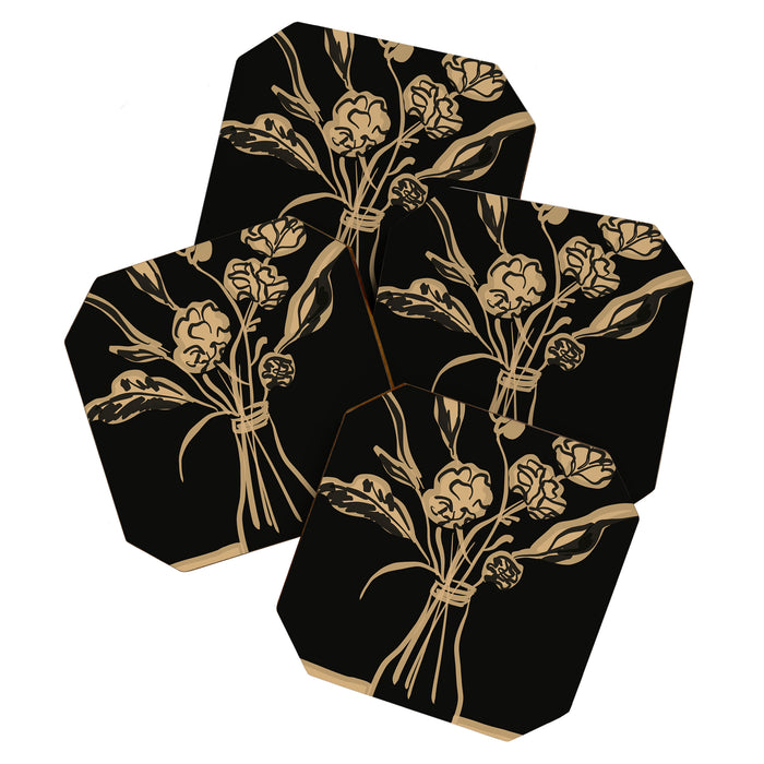 Minimalist Flowers In A Vase 5 Coaster Gallery Image 1
