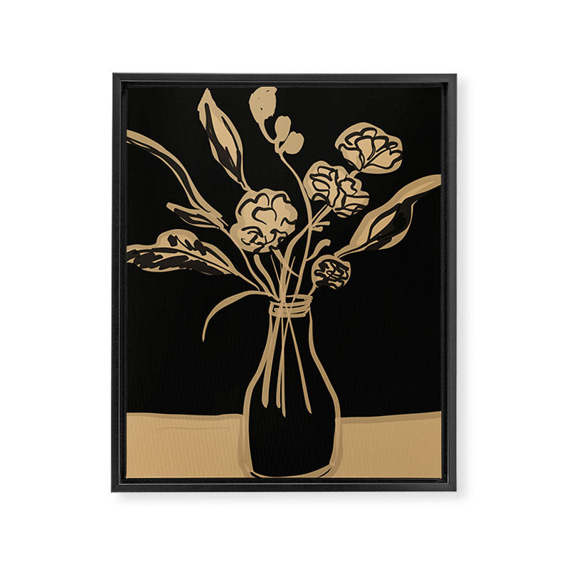 Minimalist Flowers In A Vase 5 Framed Canvas Print Gallery Image 6