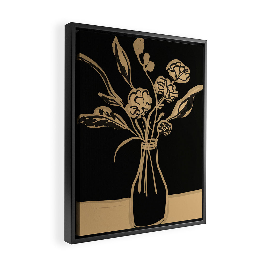 Minimalist Flowers In A Vase 5 Framed Canvas Print Gallery Image 2