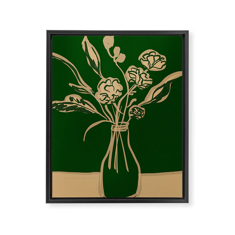 Minimalist Flowers In A Vase 6 Framed Canvas Print Gallery Image 6