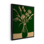 Minimalist Flowers In A Vase 6 Framed Canvas Print Gallery Image 2