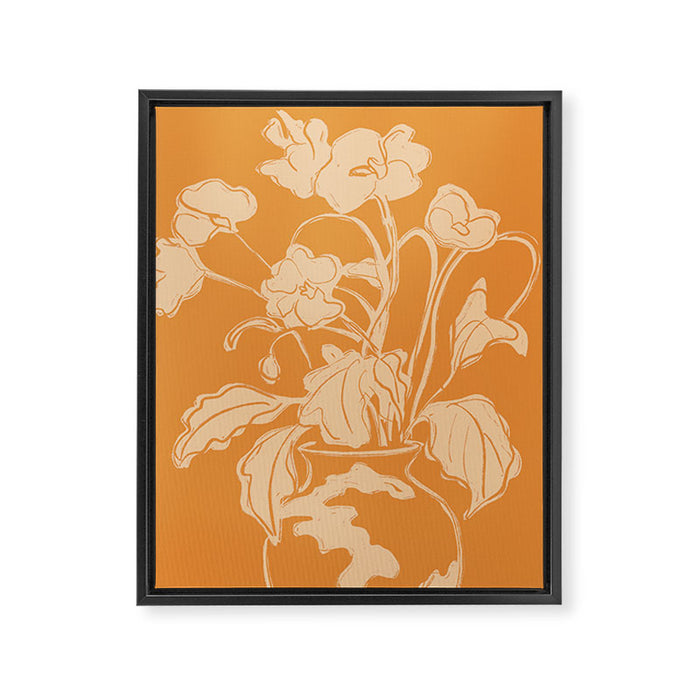 Minimalist Flowers In A Vase 6 Framed Canvas Print Gallery Image 1