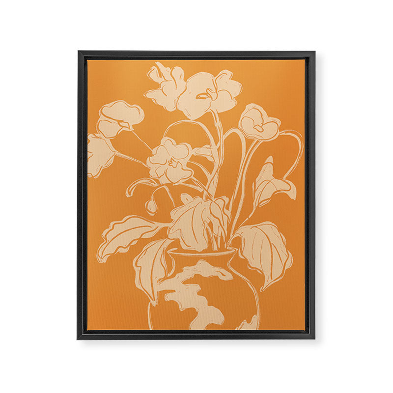 Minimalist Flowers In A Vase 6 Framed Canvas Print Gallery Image 6