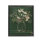 Minimalist Flowers In A Vase Framed Canvas Print Gallery Image 6
