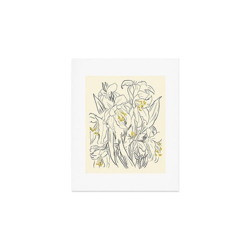 Minimalist Garden Flowers Art Print Gallery Image 1