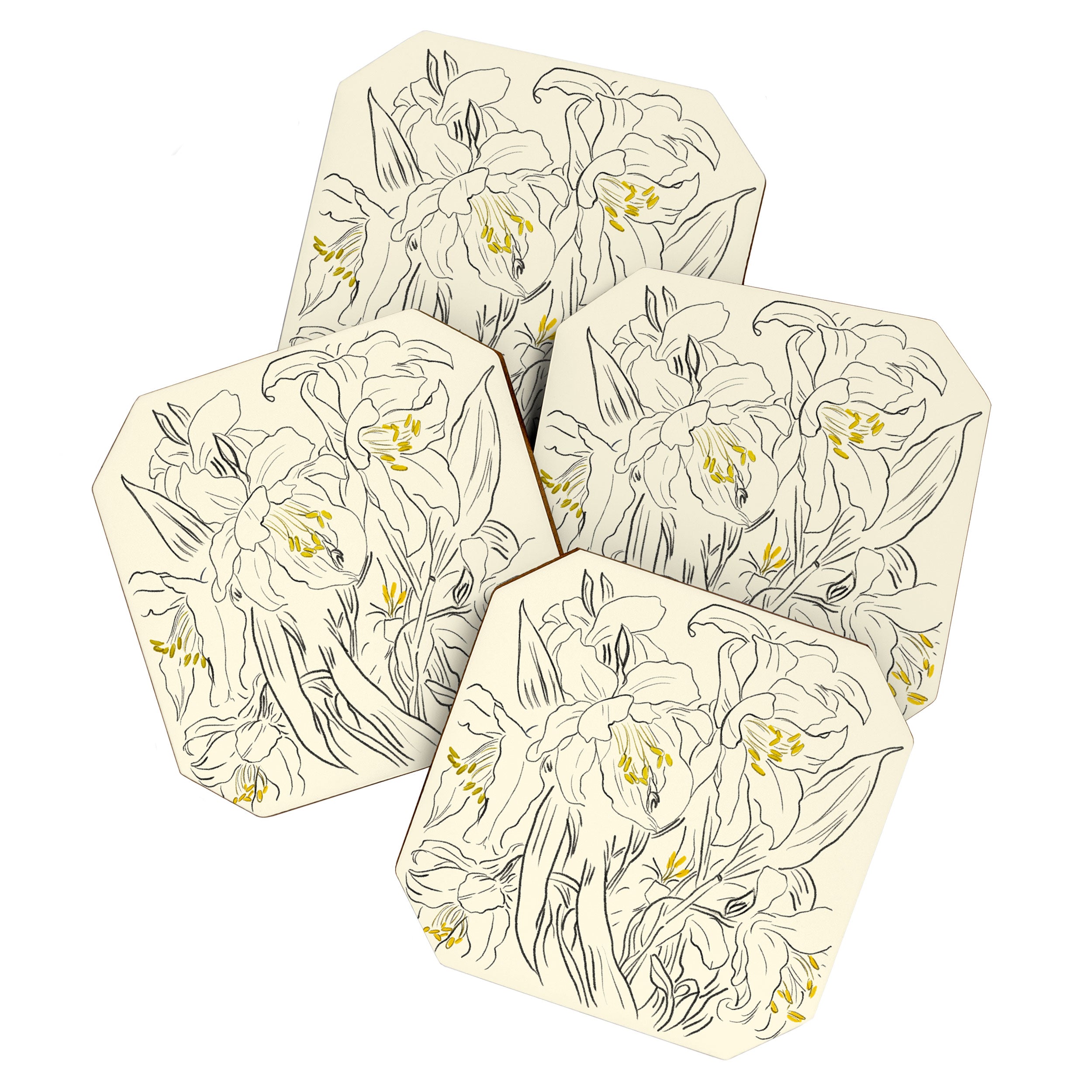 Minimalist Garden flowers Coaster Gallery Image 1