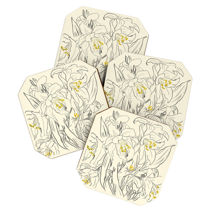 Minimalist Garden flowers Coaster Gallery Image 1