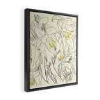 Minimalist Garden flowers Framed Canvas Print Gallery Image 2