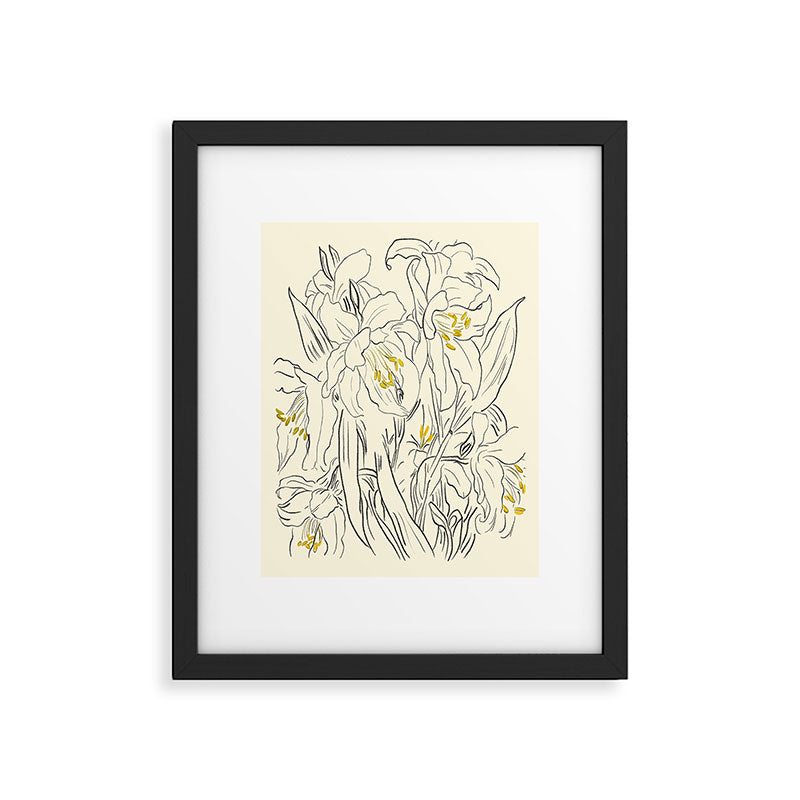 Minimalist Garden flowers Framed Art Print Gallery Image 4
