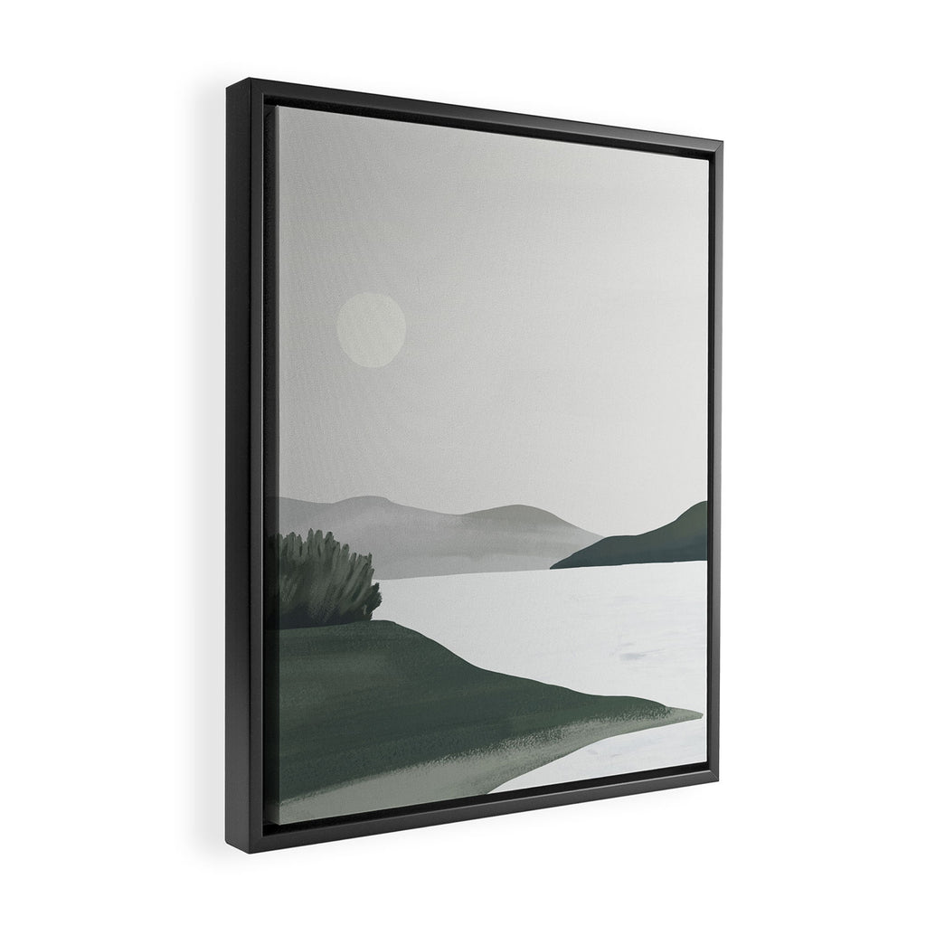 Minimalist Landscape Framed Canvas Print Gallery Image 2