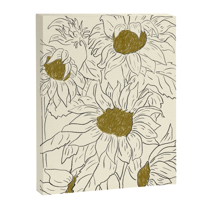Minimalist Sunflowers 2 Canvas Print Gallery Image 1