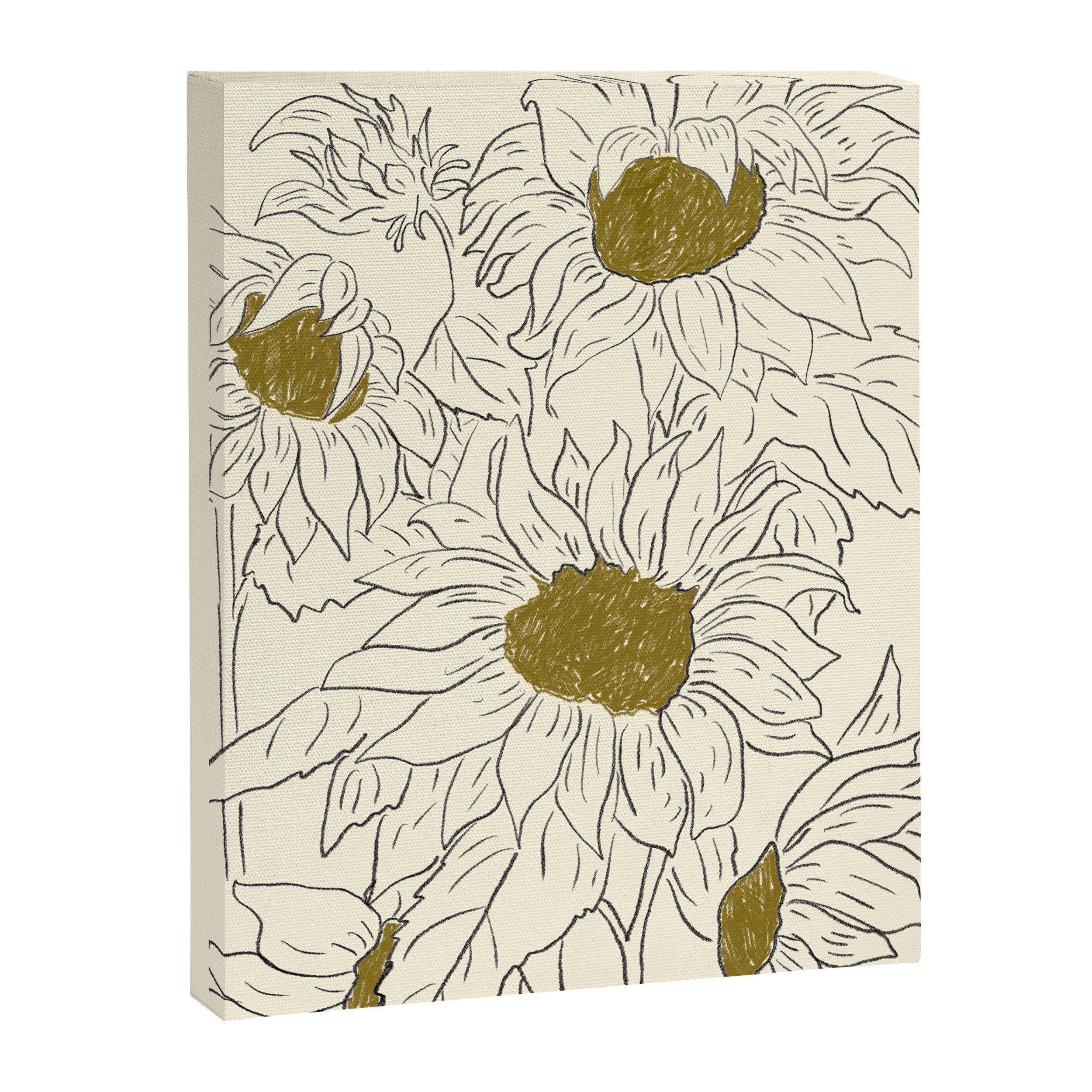 Minimalist Sunflowers 2 Canvas Print Gallery Image 6