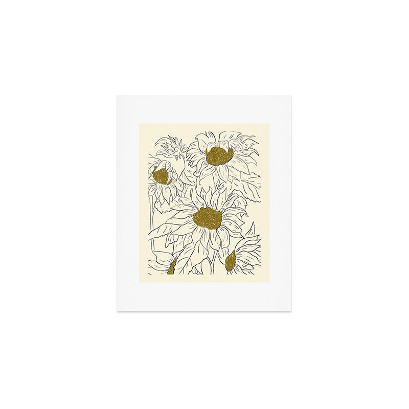 Minimalist Sunflowers 2 Art Print Gallery Image 1