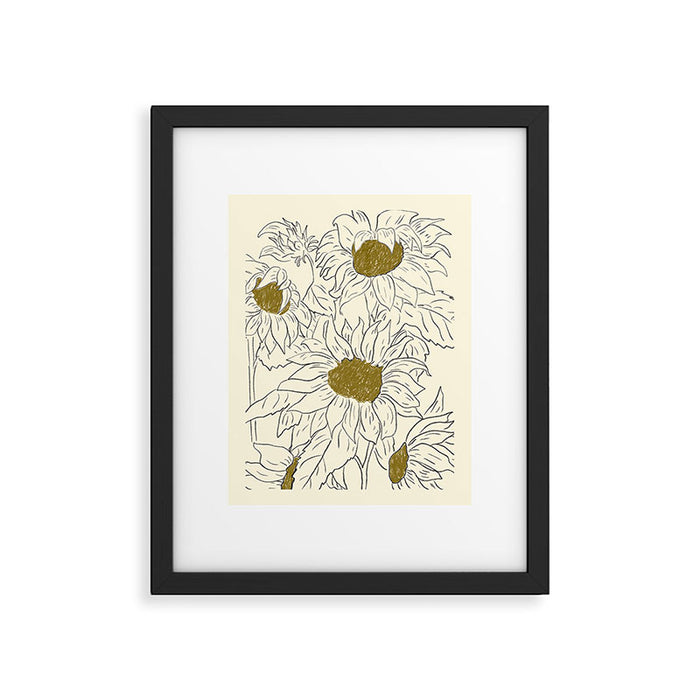 Minimalist Sunflowers 2 Framed Art Print Gallery Image 1