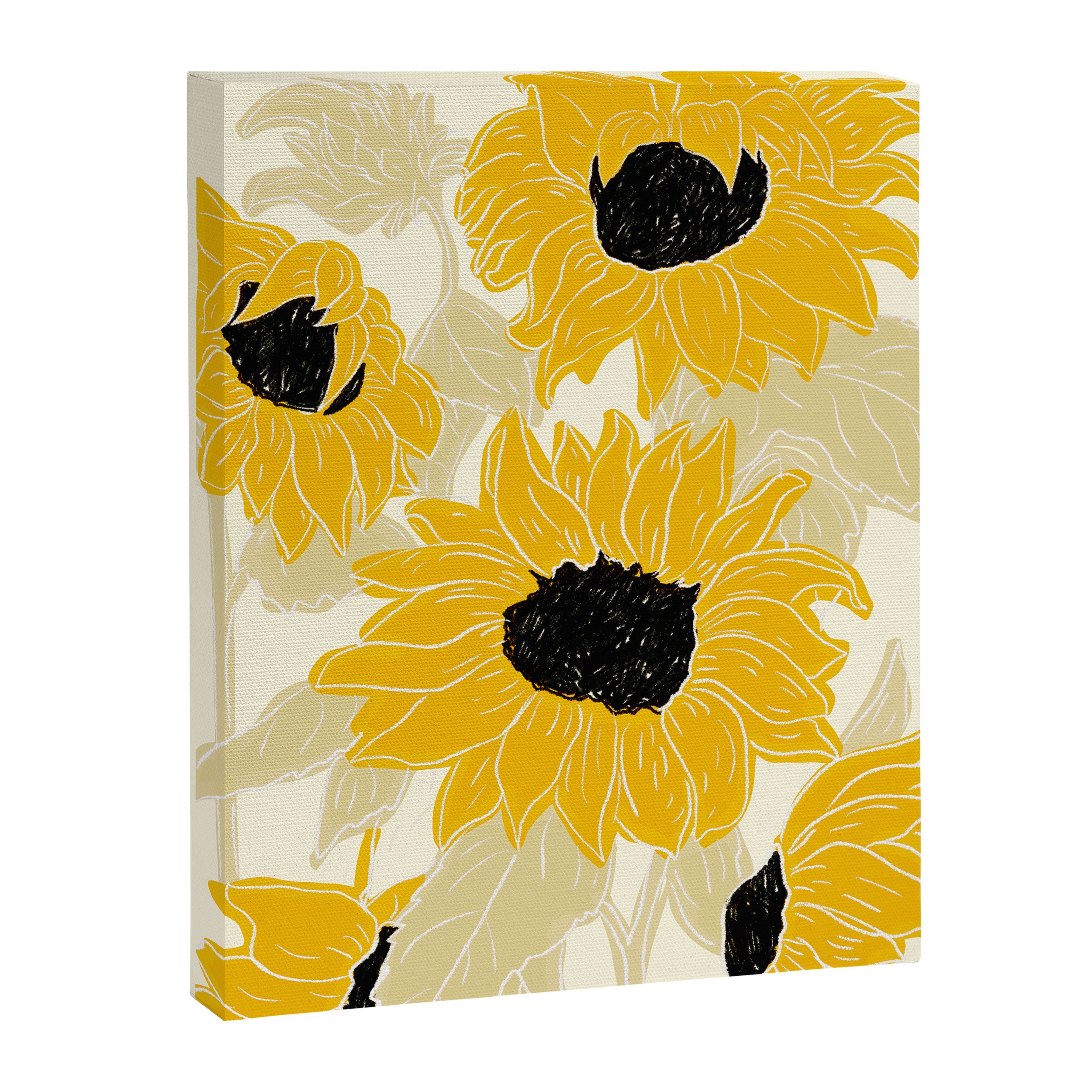 Minimalist Sunflowers Canvas Print Gallery Image 6