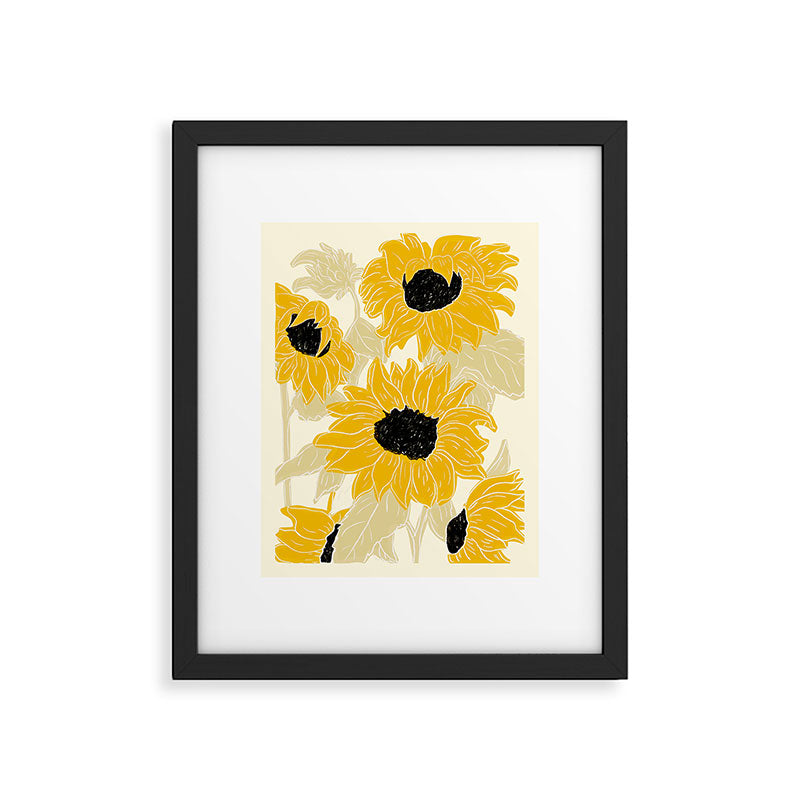 Minimalist Sunflowers Framed Art Print Gallery Image 5