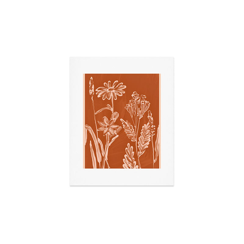 Minimalist wildflowers 2 Art Print Gallery Image 1