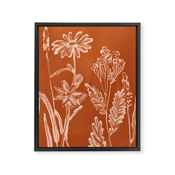 Minimalist wildflowers 2 Framed Canvas Print Gallery Image 1