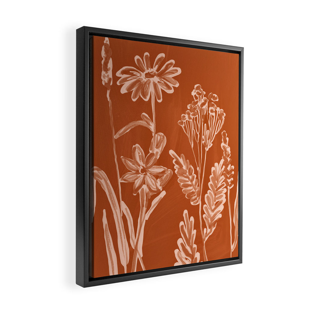Minimalist wildflowers 2 Framed Canvas Print Gallery Image 2