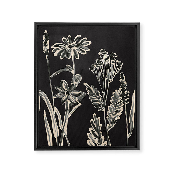 Minimalist wildflowers 3 Framed Canvas Print Gallery Image 1