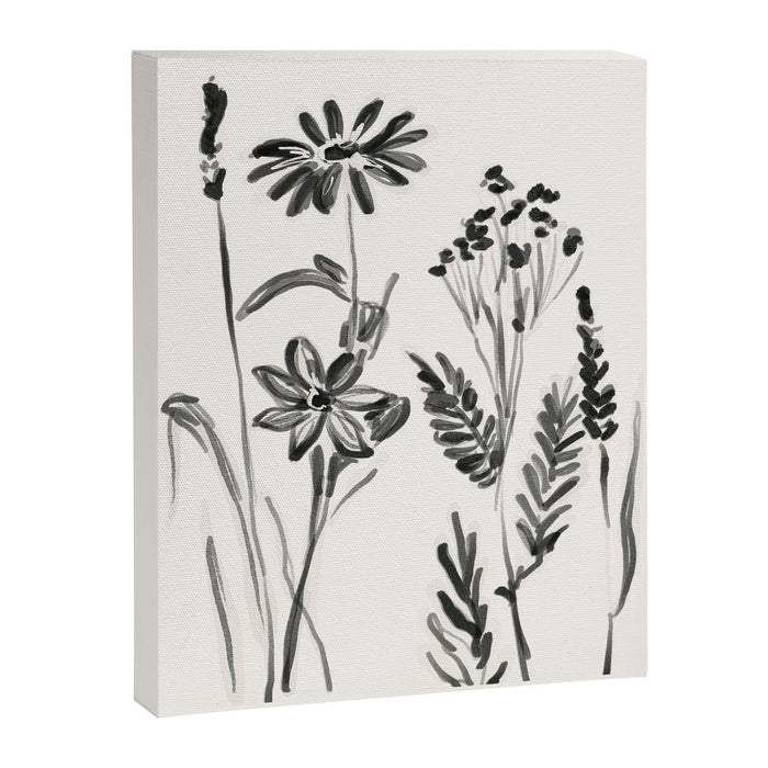 Minimalist wildflowers Canvas Print Gallery Image 1