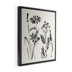 Minimalist wildflowers Framed Canvas Print Gallery Image 2