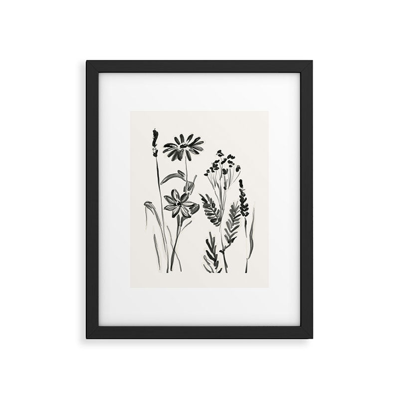 Minimalist wildflowers Framed Art Print Gallery Image 5