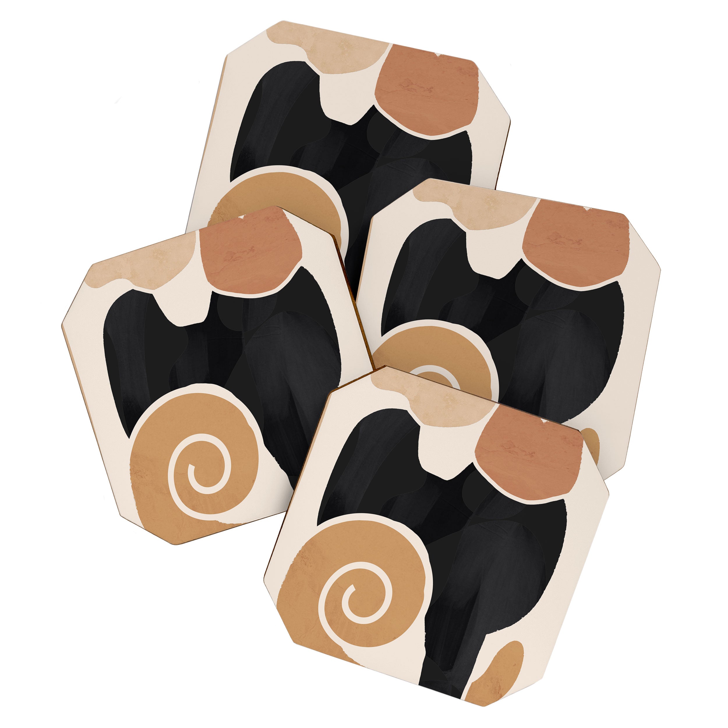 Modern Abstract Art Cat 2 Coaster Gallery Image 1