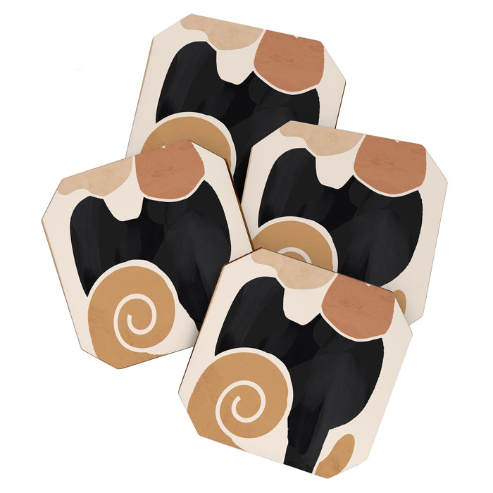 Modern Abstract Art Cat 2 Coaster Gallery Image 1