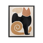 Modern Abstract Art Cat 2 Framed Canvas Print Gallery Image 6