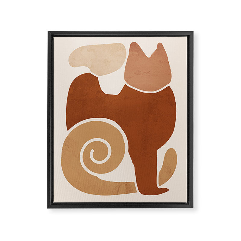 Modern Abstract Art Cat 3 Framed Canvas Print Gallery Image 6